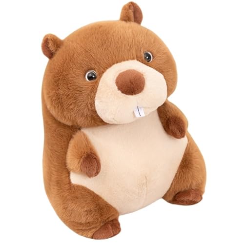 KUKUShining Murmeltier Plüschtier, Weiches Stofftier Süße Puppe Realistisches Plüschtier for Geburtstagskinder Heimdekoration(20cm/7.87in) von KUKUShining