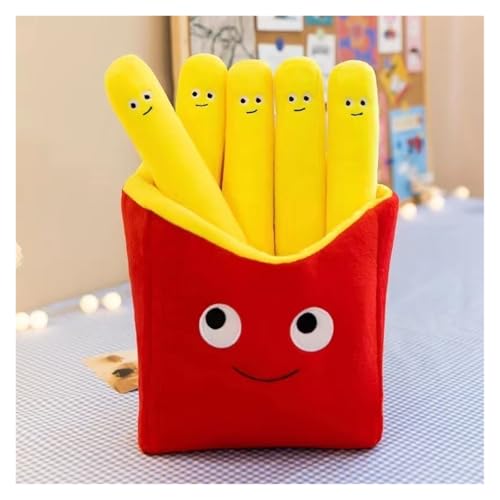KUKUShining Niedliche Plüschtiere, Lustige Burger, Pizzastücke, Pommes Pommes-Plüschtiere, for Kinder Entworfen, Perfekt Als Zimmerdekoration Und Spielen.(Fries,50cm/19.8in) von KUKUShining