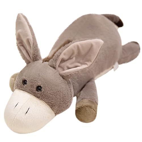 KUKUShining Niedliches Esel Plüschtier, Weiches Süßes Kuscheltier Umarmungskissen Kawaii Puppe for Zuhause Geschenk Kinderkissen(Brown,90cm/35.4in) von KUKUShining