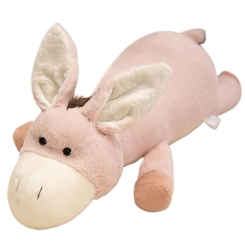 KUKUShining Niedliches Esel Plüschtier, Weiches Süßes Kuscheltier Umarmungskissen Kawaii Puppe for Zuhause Geschenk Kinderkissen(Pink,90cm/35.4in) von KUKUShining