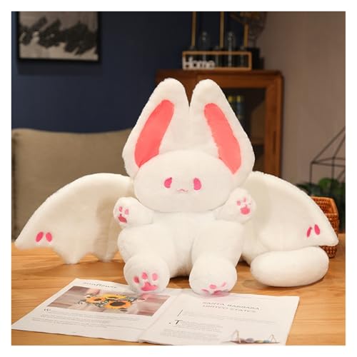 Niedliches Fledermaus Plüschtier, Weiches Flauschiges Hasen-Plüschspielzeug Cartoon-Bunny for Kinder Erwachsene Halloween Geburtstagsgeschenke(Pink,55cm/21.7in) von KUKUShining