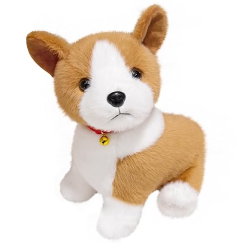 KUKUShining Niedliches Welpen Plüschtier, Weicher Kuscheliger Hund Kuscheltier Plüschtier Cartoon-Corgi-Puppen Kissen for Kinder Geschenkparty(32cm/12.6in) von KUKUShining
