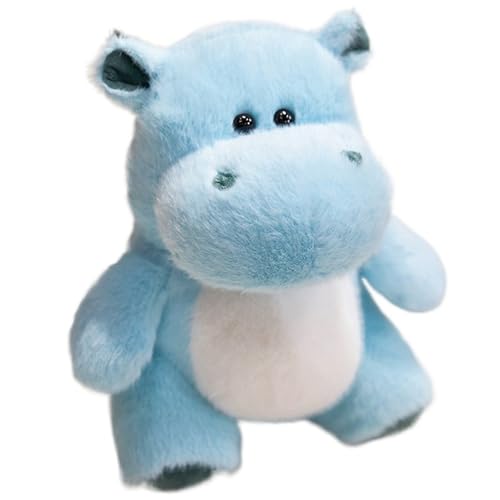 KUKUShining Nilpferd Plüschtier, Weiche Süße Nilpferde Kuscheltiere Realistisches Wald Plüschtier Für Die Geburtstagsfeier(Blue) von KUKUShining