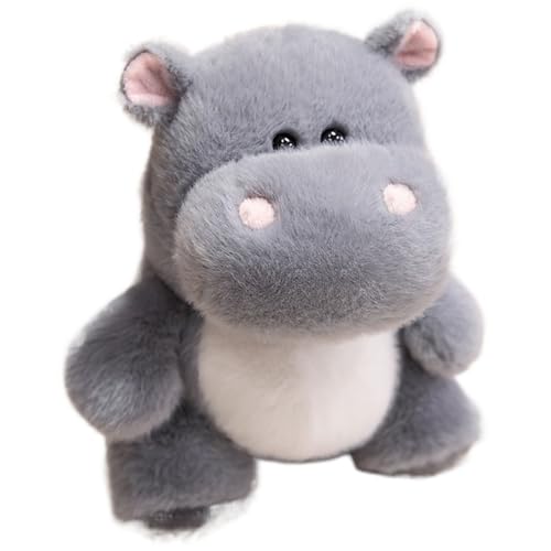 KUKUShining Nilpferd Plüschtier, Weiche Süße Nilpferde Kuscheltiere Realistisches Wald Plüschtier Für Die Geburtstagsfeier(Gray) von KUKUShining
