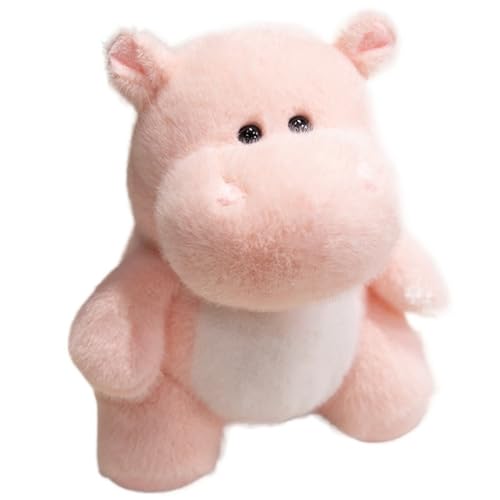 KUKUShining Nilpferd Plüschtier, Weiche Süße Nilpferde Kuscheltiere Realistisches Wald Plüschtier Für Die Geburtstagsfeier(Pink) von KUKUShining