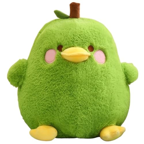 KUKUShining Obst Ente Birnen Plüsch, Kuscheliges Stofftier Spielzeug Weiche Kawaii Puppe Schlafkissen Geschenke for Kinder Mädchen Jungen Erwachsene(Green,20cm/7.8in) von KUKUShining