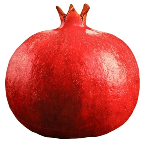KUKUShining Obst Plüsch, Künstliches Zitronen Mango Kissen Orangefarbene Dekokissen Erdbeer Plüschtiere Für Die Küchendekoration(Pomegranate) von KUKUShining