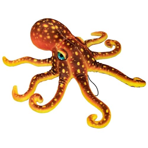 KUKUShining Oktopus Plüschtier, Kuscheliges Ausgestopftes Meerestier Realistische Meeresbewohner Tintenfisch Plüschtier Spielzeug Geschenke Für Kinder(Black) von KUKUShining