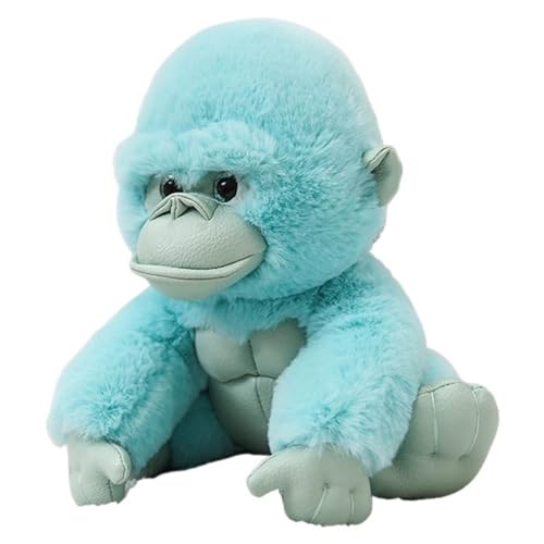KUKUShining Orang Utan Plüschtier, Realistischer Kuscheltier AFFE Stofftier Puppe Gorilla Plüschtier Geschenk Für Kinder Erwachsene(Blue,20cm/7.87in) von KUKUShining