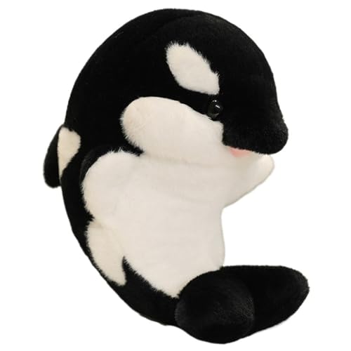 KUKUShining Orca Plüschtier, Weiches Kuscheliges Kuscheltier Kuschelkissen Wal Plüschtier Spielzeug Für Geburtstags Dekoration(Black,50cm/19.7in) von KUKUShining