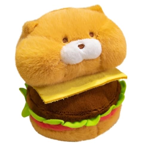 KUKUShining Otter Plüschtier, Süße Kreativität Stofftierpuppen Eiscreme-Burger-Croissant-Form Plüschtier for Kinder Geschenk for Geburtstag(Brown A) von KUKUShining