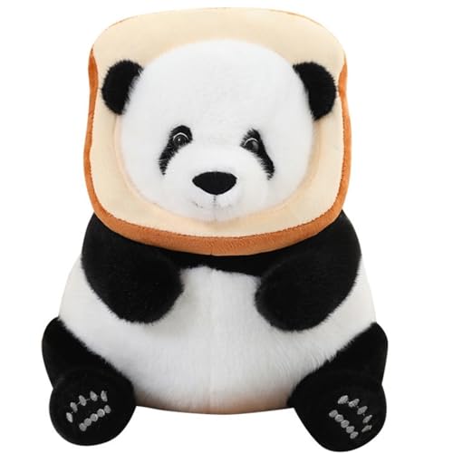 KUKUShining Panda Plüschtier, Süßes Stofftier Mit Hutdekoration Puppen Weiches Kissen Kawaii Plüschtier for Baby Kinder Geburtstagsgeschenk(Beige,40cm/15.7in) von KUKUShining