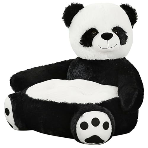 KUKUShining Panda Sofa Sitz Plüsch, Weicher Kinderkissen Stuhl Sessel Tier Gefüllte Stofftier Stuhl Stützsitz Niedliches Plüschtier Für Babys von KUKUShining