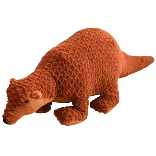 KUKUShining Pangolin Plüschtier, Kuschelig Weiches Waldtier Puppe Dekoration Plüschtier Spielzeug Für Kinder Erwachsene Teenager(Brown,50cm/19.7in) von KUKUShining