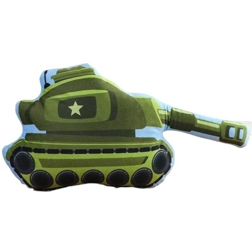 KUKUShining Panzer Plüschtier, Niedliches Cartoon Panzer Plüschkissen Kreative Plüschfiguren for Kinder Geschenk Kissen Couch von KUKUShining