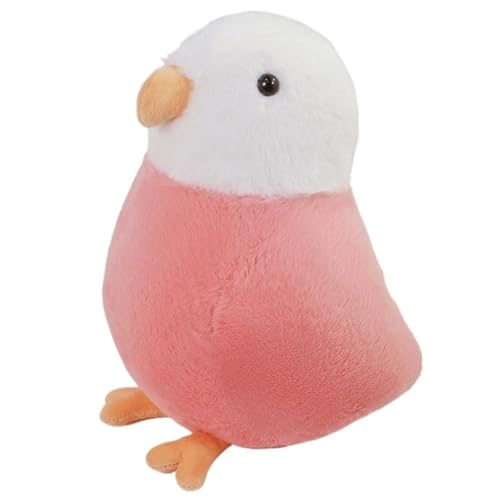 KUKUShining Papagei Plüschtier, Kuschelige Stofftiere Puppen Kinder Weiche Realistische Vogel Plüschtier Geschenke Für Die Heimdekoration(Pink) von KUKUShining