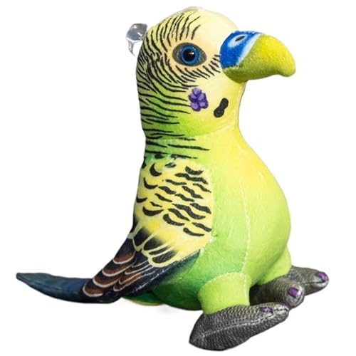 KUKUShining Papagei Plüschtier, Weiche Kuschelige Stofftier Puppe Flauschiges Simulation Vogel Plüschtier Kuscheliger Spielgefährte for Kinder(Green) von KUKUShining