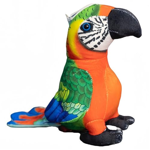 KUKUShining Papagei Plüschtier, Weiche Kuschelige Stofftier Puppe Flauschiges Simulation Vogel Plüschtier Kuscheliger Spielgefährte for Kinder(Red) von KUKUShining