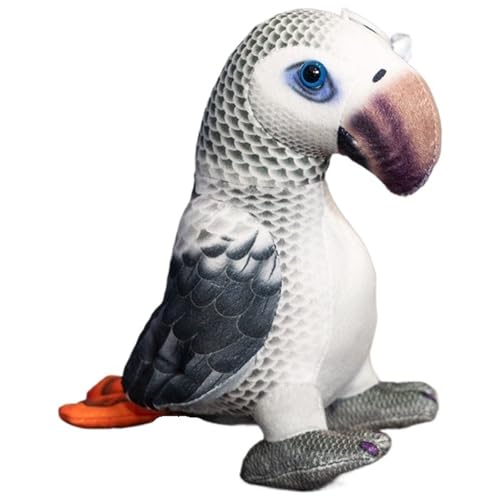 KUKUShining Papagei Plüschtier, Weiche Kuschelige Stofftier Puppe Flauschiges Simulation Vogel Plüschtier Kuscheliger Spielgefährte for Kinder(White) von KUKUShining