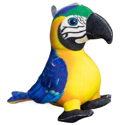 KUKUShining Papagei Plüschtier, Weiche Kuschelige Stofftier Puppe Flauschiges Simulation Vogel Plüschtier Kuscheliger Spielgefährte for Kinder(Yellow) von KUKUShining