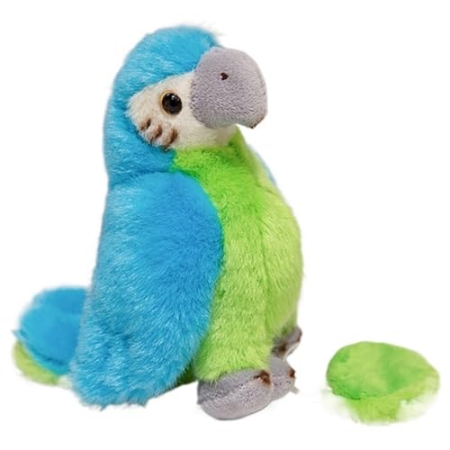 KUKUShining Papagei Plüschtier, Weiche Süße Stofftier Puppe Realistisches Ara Plüschtier Spielzeug Zur Aufbewahrung Von Vorhängen Heimdekoration(Blue) von KUKUShining