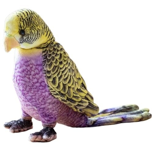 KUKUShining Papagei Plüschtier, Weiches Kuscheliges Kuscheltier Realistischer Vogel Spielgefährte Für Kinder Zur Dekoration(Purple) von KUKUShining