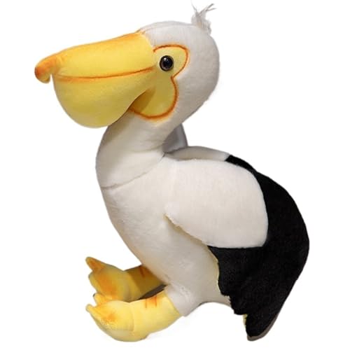 KUKUShining Pelikane Plüsch, Kuschelig Weiche Stofftier Puppe Realistisches Vogel Meerestier Plüschtier for Pädagogisches Spielen Kinder(35cm/13.8in) von KUKUShining