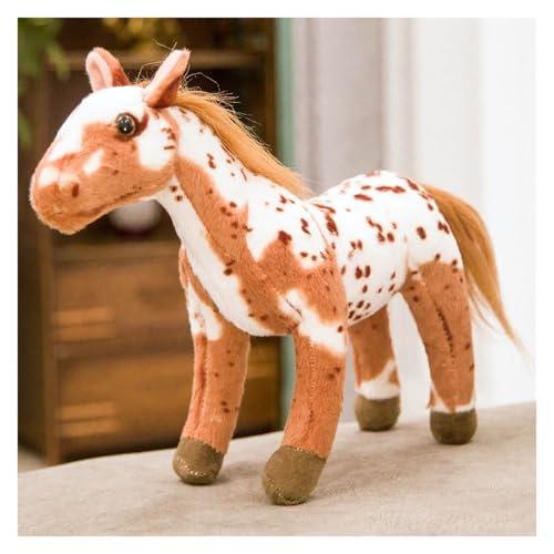 KUKUShining Pferd Plüsch, Weiches Kuscheliges Stofftier Fohlen Plüschtier Spielzeug Lebensechte Puppe Geschenke for Kinder Jungen Mädchen Dekoration(White,40cm/15.7in) von KUKUShining