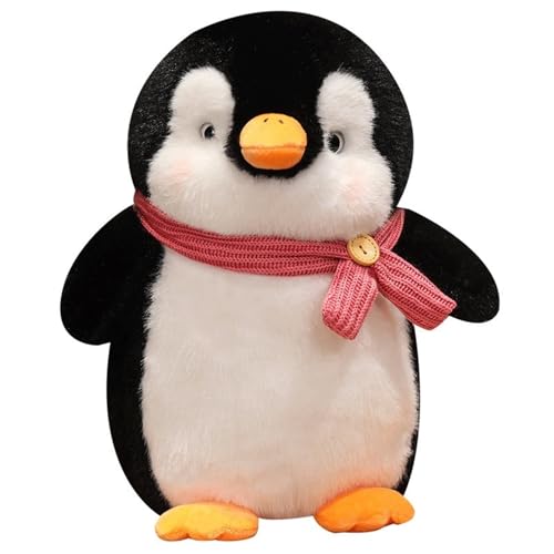 KUKUShining Pinguin Plüschtier, Kuscheltier Mit Schal Kuscheltier Weiches Kissen Süßes Plüschtier for Verschenken Geburtstag Spielzeit Kuscheln(Pink,45cm/17.7in) von KUKUShining