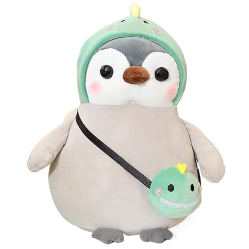 KUKUShining Pinguin Plüschtier, Süßes Toast Dekorations Stofftier Flauschiges Umarmungskissen for Kissen Geschenk Kindersofa(Dinosaurs,35cm/13.8in) von KUKUShining