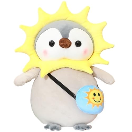KUKUShining Pinguin Plüschtier, Süßes Toast Dekorations Stofftier Flauschiges Umarmungskissen for Kissen Geschenk Kindersofa(Sun,25cm/9.8in) von KUKUShining