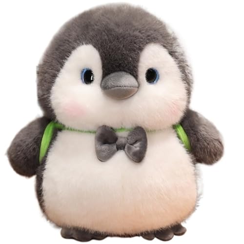 KUKUShining Pinguine Plüschtier, Süße Kuscheltiere Puppen Weiches Kissen Mit Rucksack Plüschtier for Geschenke Kinderdekore(Black,32cm/12.6in) von KUKUShining