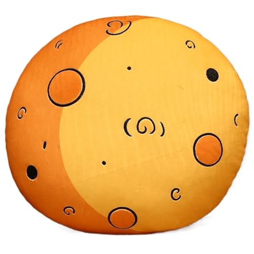 KUKUShining Planet Plüschtier, Weiches Kuscheltier Weltraum Stofftier Ausgestopftes Kissen Süße Astronauten Puppe Mars Raumschiff Plüsch Spielzeug(Yellow) von KUKUShining