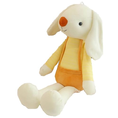 KUKUShining Plüschhase, Süßes Angorakaninchen Mit Kleidung Kuscheltier Puppe Oster Plüschtier Spielzeug Für Kinder Mädchen Jungen(Yellow,110CM/43.3in) von KUKUShining
