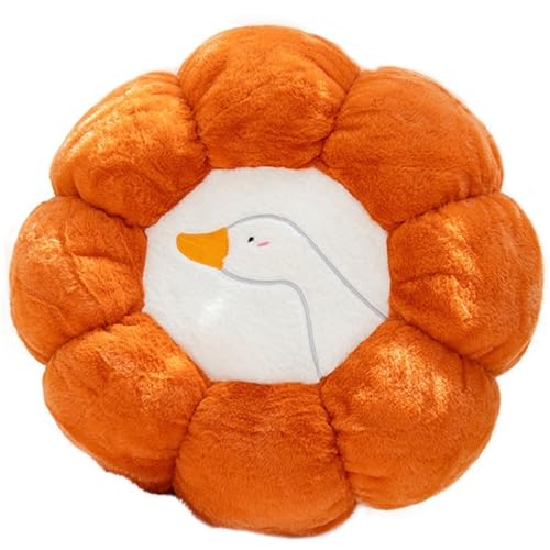 KUKUShining Plüschkissen In Kürbisform, Weiches Blumen Bodenkissen Dekoratives Sitzkissen for Stuhl Bett Auto Sofa(45cm/17.7in) von KUKUShining