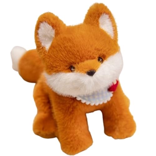 KUKUShining Plüschtier Kleine Tiere, Süßes Kätzchen Weicher Welpe Ausgestopfte Katzenpuppen Fuchskissen Schreibtisch Plüschtier for Kinder Zu Ostern(Fox) von KUKUShining