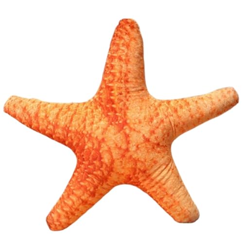 KUKUShining Plüschtier Mit Meereslebewesen, Weiche Muschel Kuschelige Muschel Gefülltes Plüsch Austernkissen Abalone Seestern Sandschnecke Als Geschenk(Starfish) von KUKUShining
