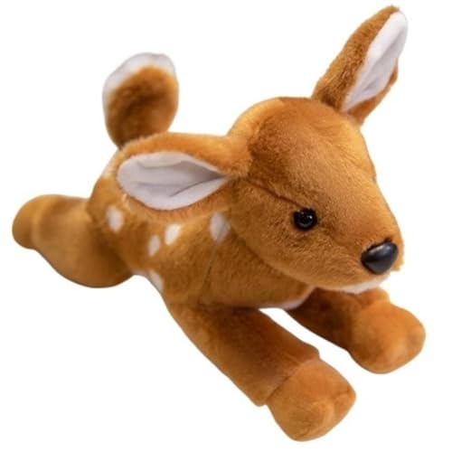KUKUShining Plüschtier for Kleine Tiere, Süße Giraffe Weicher Panda Kuscheltiere Fuchspuppen Waschbär Kissen Plüschtier for Babys Und Kinder(Deer) von KUKUShining