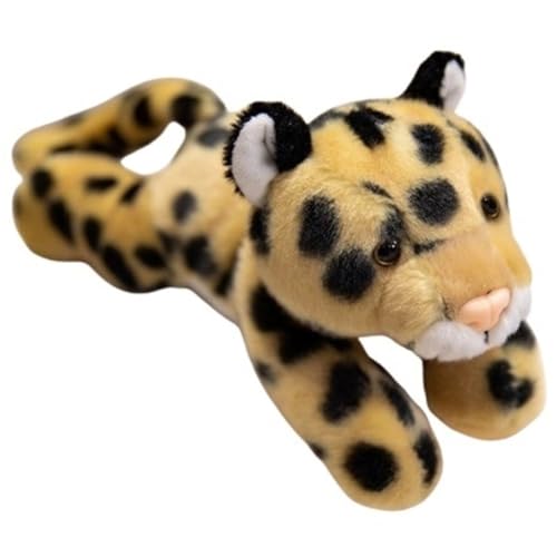 KUKUShining Plüschtier for Kleine Tiere, Süße Giraffe Weicher Panda Kuscheltiere Fuchspuppen Waschbär Kissen Plüschtier for Babys Und Kinder(Leopard) von KUKUShining