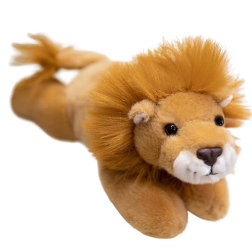 KUKUShining Plüschtier for Kleine Tiere, Süße Giraffe Weicher Panda Kuscheltiere Fuchspuppen Waschbär Kissen Plüschtier for Babys Und Kinder(Lion) von KUKUShining