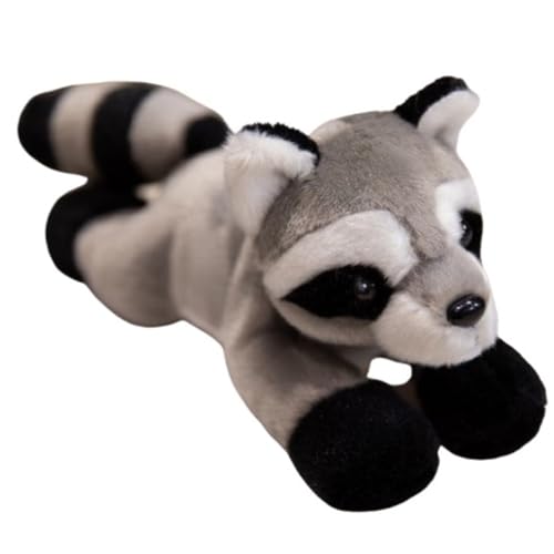 KUKUShining Plüschtier for Kleine Tiere, Süße Giraffe Weicher Panda Kuscheltiere Fuchspuppen Waschbär Kissen Plüschtier for Babys Und Kinder(Raccoon) von KUKUShining
