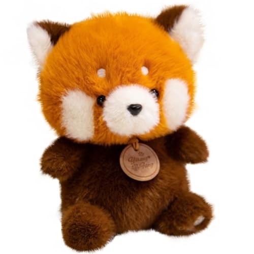 KUKUShining Plüschtier for Kleine Tiere, Süßes Capybara Weich Ausgestopftes Fuchs-Puppenkissen Schreibtisch Plüschtier for Babys Und Kinder Geburtstag(Red Panda) von KUKUShining