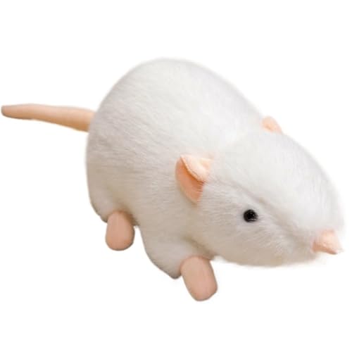 KUKUShining Ratten Plüschtier, Lustige Hochsimulierte Hamster-Stofftierpuppe Süßes Plüschtier for Kinder Als Geschenk(White,100cm/39.4in) von KUKUShining