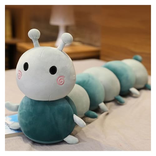 KUKUShining Raupe Plüsch, Weiches Süßes Langes Umarmungskissen Kuscheltier Puppe, Kawaii Plüschtier Dekorationskissen Für Kinder(Green,100cm/39.4in) von KUKUShining
