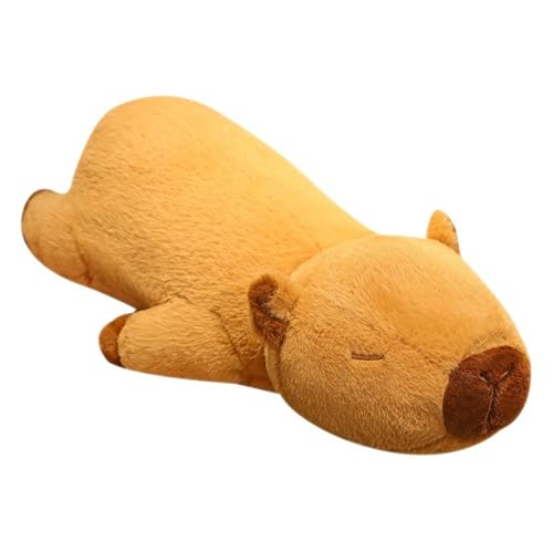 KUKUShining Realistisches Capybara Plüschtier, Süße Lebensechte Kuschelige Stofftierpuppen Weiches Kawaii Kissen Geschenk Weihnachten Geburtstag(80cm/31.49in) von KUKUShining
