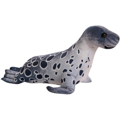 KUKUShining Robben Löwe Plüschtier, Kuscheltier Weiche Kuschelige Puppe Realistische Kawaii Stofftier Robben Plüsch Geburtstagsgeschenk Für Kinder(Gray,40cm/15.75in) von KUKUShining