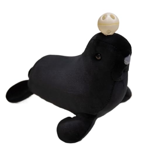 KUKUShining Robben Plüschtier, Kuschelige Stofftiere Puppen Kawaii Cartoon Plüschtier Als Geschenk for Jungen Kinder Mädchen Geburtstag(Black) von KUKUShining