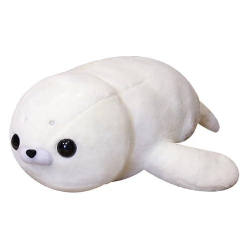 KUKUShining Robben Plüschtier, Süßes Kuscheltier Puppenkissen Plüschtier Perfekt Weich Kuscheliger Spielgefährte for Babys(White) von KUKUShining