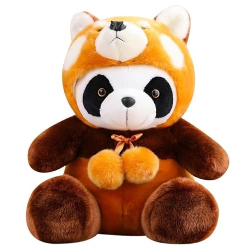 KUKUShining Roter Panda Plüsch, Weiche Kuschelige Stofftierpuppen Simulation Eines Waschbären Plüschtier for Kinder Weihnachten Geburtstage(30cm/11.8in) von KUKUShining