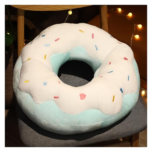 KUKUShining Runder Donut Plüsch, Gefülltes Donut Kissen Dekokissen Plüschtier Spiel Spielzeug Puppe for Schlafen Couch Stuhl Bodensofa(Brown) von KUKUShining